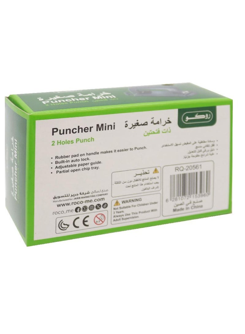 ROCO Desk Puncher, 2 Holes, Black, Capacity up to 10 Sheets (80 gsm) / 12 Sheets (70 gsm) - Image 3