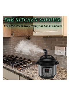 Excefore Steam Release Diverter for Instant Pot, 6QT 360 Rotation Pressure Cooker Accessories, Silicone Steam Diverter, Kitchen Cupboards, Cabinets Savior for Home, Black  - Image 3