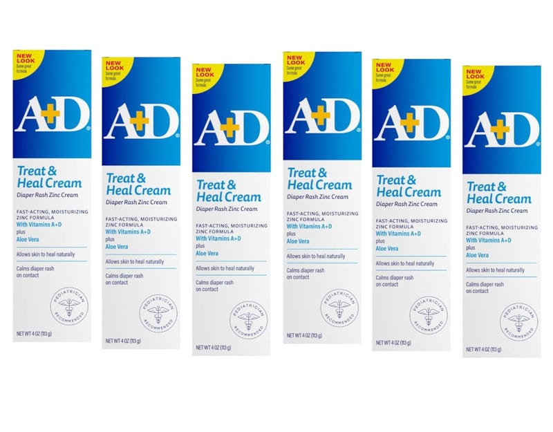 AD Treat  Heal Zinc Oxide Diaper Rash Ointment 4 oz Pack of 6 - Image 1