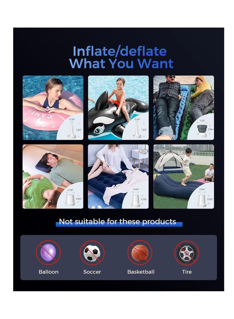 FLEXTAIL FLEXTAILGEAR MAX Pump 2020 Portable Air Pump with 3600mAH Battery USB Rechargeable Air Pump-Quick Inflate Deflate for Sleeping Pads, Air Mattress, Pool Toys, Floats, Swimming Ring, Air Bed (Orange)  - Image 4