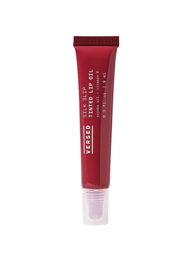 Versed - Versed Silk Slip Tinted Lip Oil, Fig - Sheer Mauve Berry Lip Tint - Long-Lasting, Moisturizing Makeup with Jojoba + Vitamin E - Helps Smooth + Hydrate Chapped Lips - Non-Toxic, Vegan Lip Care (0.3 oz) - Image 1