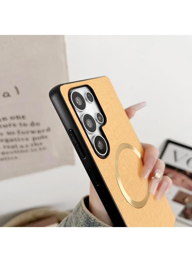 S-TOP Case For Samsung Galaxy S25 Ultra 5G Magsafe Magnetic Ring Cloth Texture Phone Case - Image 5