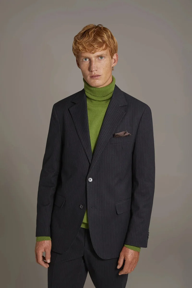 Single-breasted jacket with flap pocket - Grey