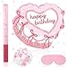 Feifeiya Coquette Pink Cake Piata Pink Girls Party Piata Bundle with a Blindfold Bat and Confetti Birthday Party Supplies Heart Shaped Piata - Image 2