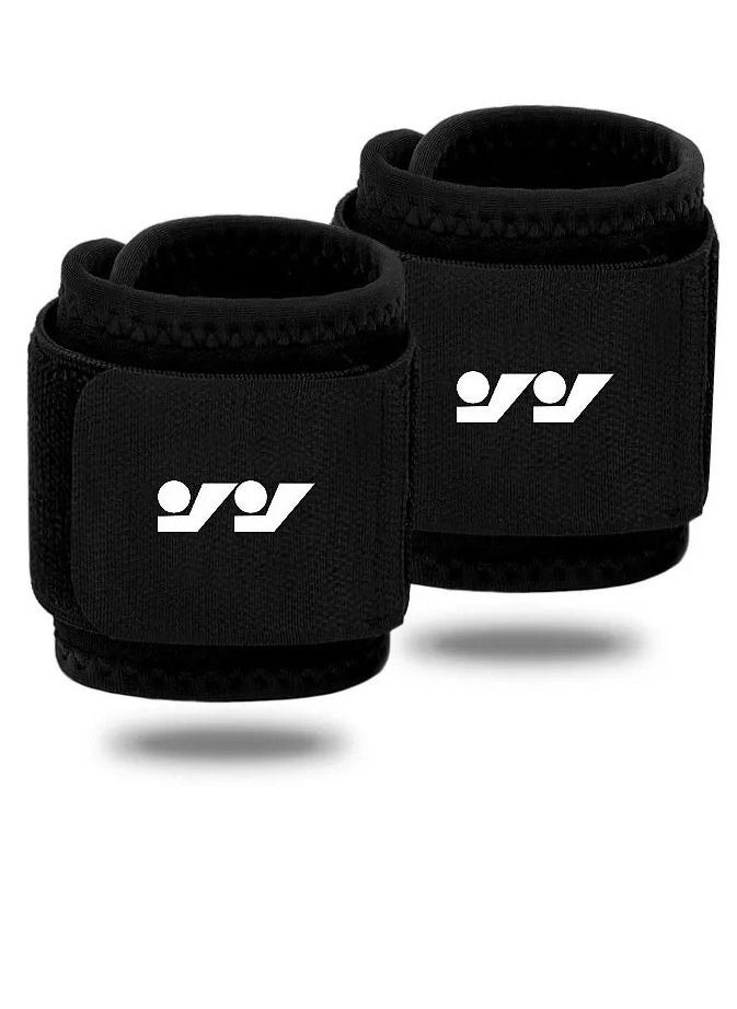 2 Pack Wrist Brace Adjustable Wrist Support, Wrist Straps for Fitness Weightlifting, Tendonitis, Carpal Tunnel Arthritis, Highly Elastic Wrist Wraps for Relief Wrist Pain(Black)