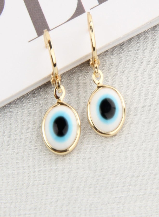 SALTY Anti Tarnish Evil Eye Charm Drop Earrings Set for Women | Stylish Fashion Jewellery | Accessories for Girls | Minimal Jewelry | Ideal for Gifting | Marriage, Birthday | Gift for Valentine Day - Image 2