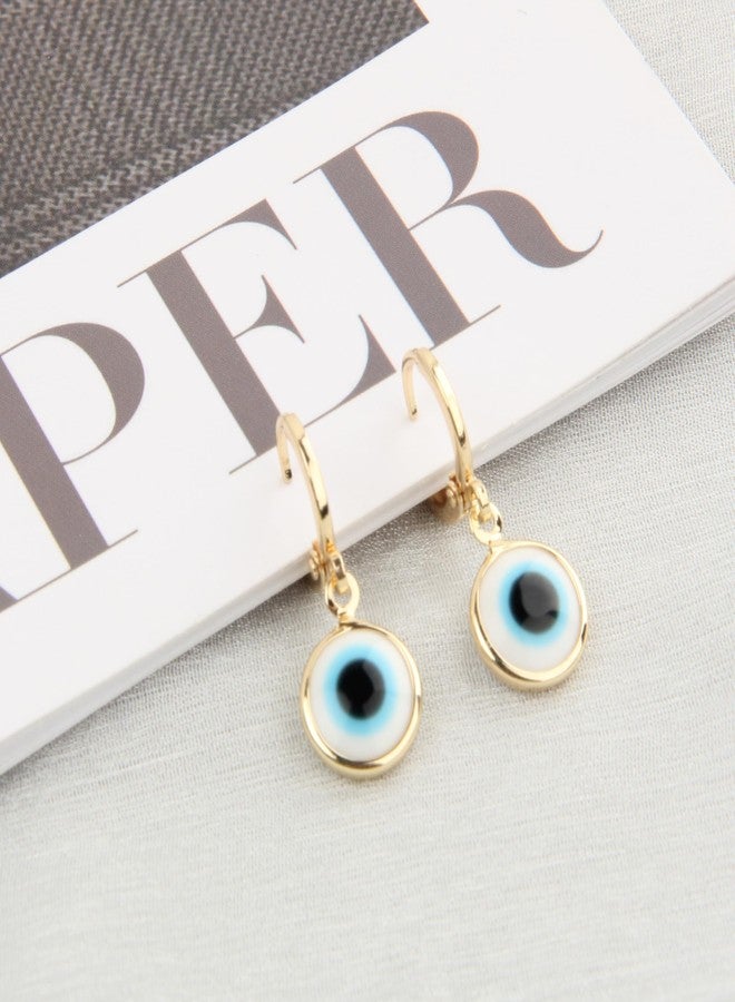 SALTY Anti Tarnish Evil Eye Charm Drop Earrings Set for Women | Stylish Fashion Jewellery | Accessories for Girls | Minimal Jewelry | Ideal for Gifting | Marriage, Birthday | Gift for Valentine Day - Image 4