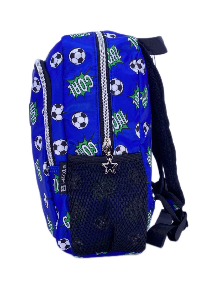 i-kola Printed School backpack with premium Lightweight Animation Football backpacks with favorite personalized trending bookbags school bags For Boys(12Inches) - Image 2