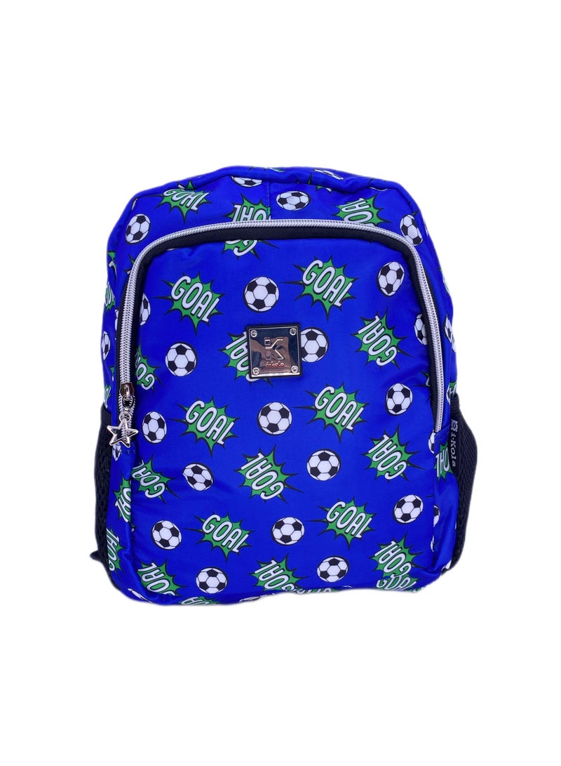 i-kola Printed School backpack with premium Lightweight Animation Football backpacks with favorite personalized trending bookbags school bags For Boys(12Inches) - Image 1