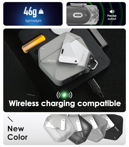 Aulumu حافظة ألومو A29 الهندسية لسماعات AirPods 4 مع قفل | غطاء واقي مع مشبك نايلون | درع سبائكي | متوافق مع سماعات Apple AirPods من الجيل الرابع (2024) - أبيض شفاف - Image 3