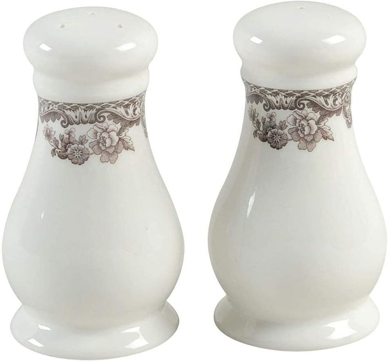 Spode Delamere Salt and Pepper Set  Salt and Pepper Shakers for Kitchen and Tabletop  Measures 4 Inches  Made from Fine Porcelain  Classic Home Dcor