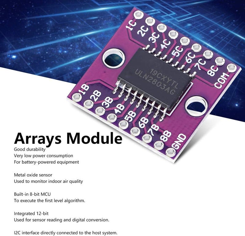 2PCs Premium ULN2803A Darlington Transistor Arrays Module High Power 50V Output Low Energy Consumption Industrial Grade Electrical Component Purple for Circuit Projects and - Image 2