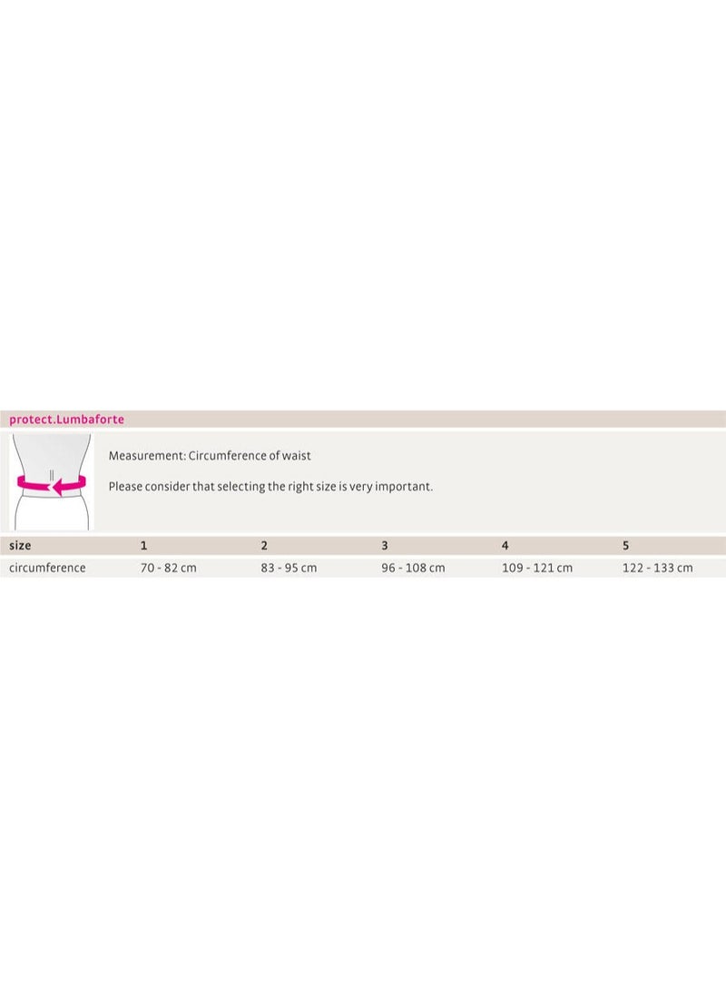 ميدي Medi protect.Lumbaforte دعامة أسفل الظهر القطنية — حزام دعم للظهر لتخفيف آلام أسفل الظهر وعرق النسا والجنف، مضاد للانزلاق، 4 دعامات خلفية مدمجة، مادة مرنة من الألياف الدقيقة، للرجال والنساء، مقاس IV، أسود - Image 4