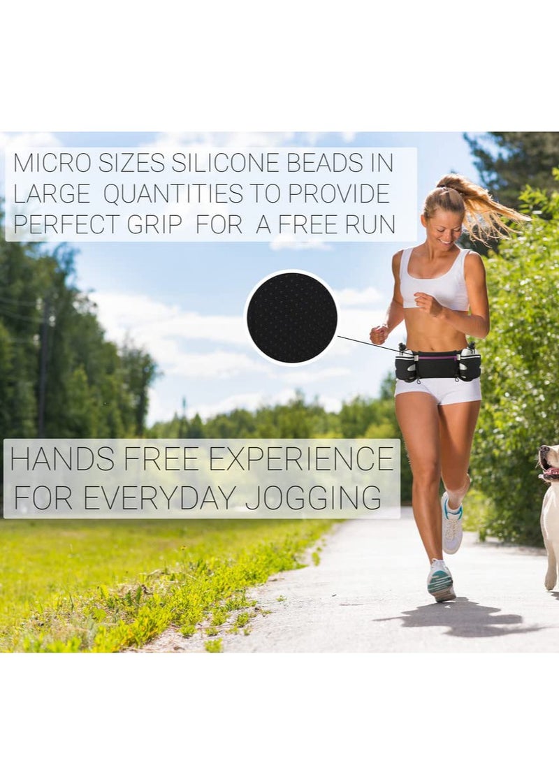 SYOSI Waist Pack with 2pcs Water Bottle Holder, Ultra Light Running Hydration Belt Pack for Any Hips for Men Women, Fuel Marathon Waist Pouch for Runners Jogging Biking  - Image 3