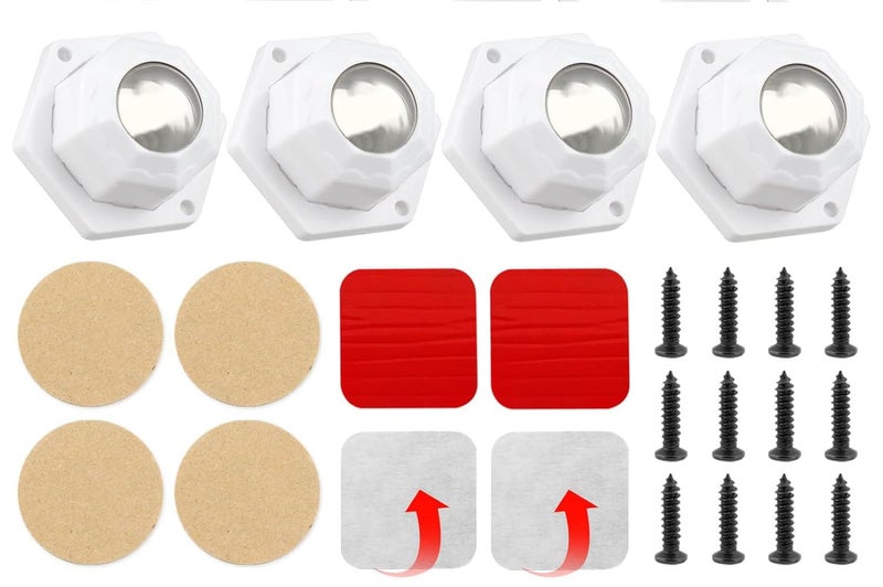 DIY Crafts DIY Crafts 8 Pcs Caster Wheel Self Adhesive Caster Wheel 360 Swivel Wheels for Furniture Small Appliance DIY Modification Moving Table Heavy Duty Caster Wheels 200Kg Loading Capacity 8  - Image 4