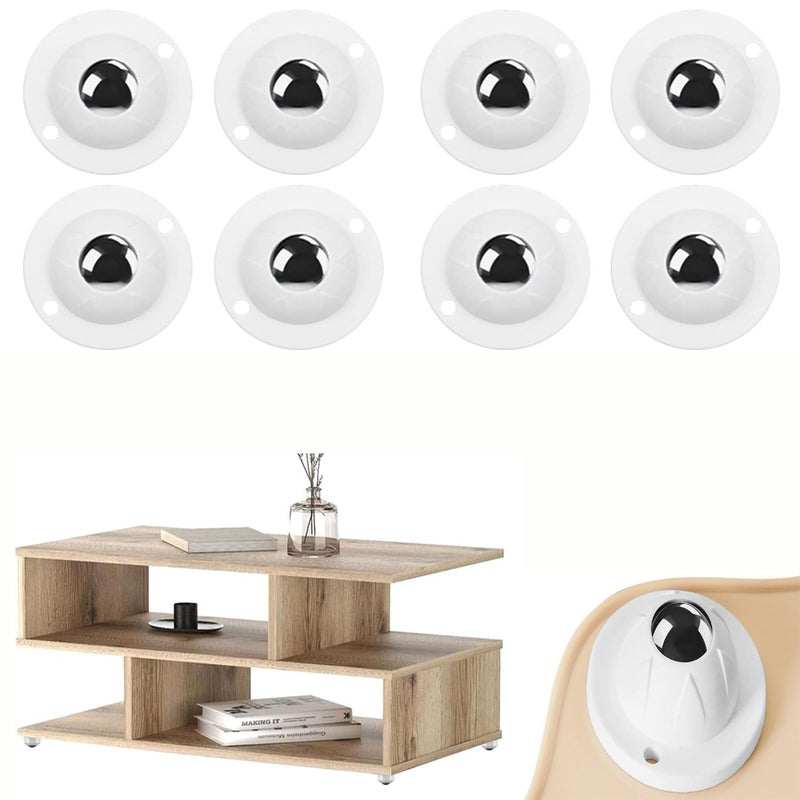 DIY Crafts DIY Crafts 8 Pcs Caster Wheel Self Adhesive Caster Wheel 360 Swivel Wheels for Furniture Small Appliance DIY Modification Moving Table Heavy Duty Caster Wheels 200Kg Loading Capacity 8  - Image 1
