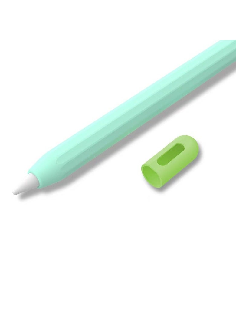 Apple Pencil Case Cover Premium Silicone Sleeve Skin, Attaching Magnetically,Light Blue  - Image 1