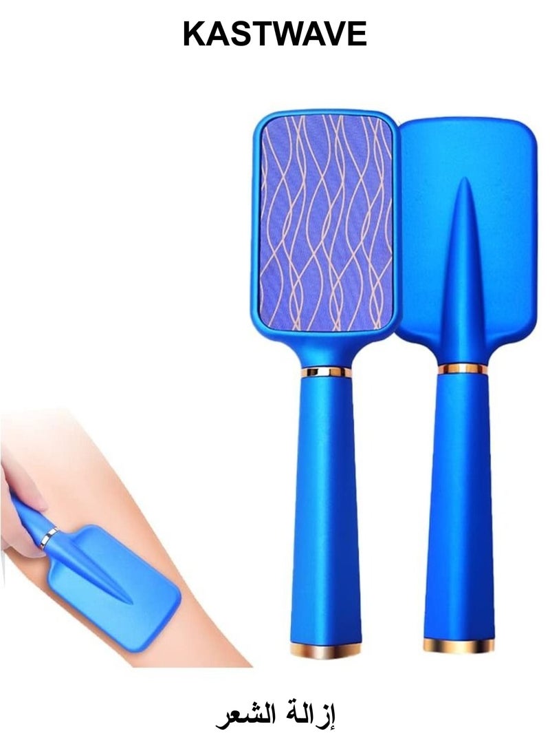 KASTWAVE Hair Removal Eraser with Handle, Painless Crystal Hair Remover Tools with Handle, Magic Crystal Hair Eraser, Soft Smooth Skin Fast & Easy Crystal Hair Removal for Men and Women (Blue) - Image 1