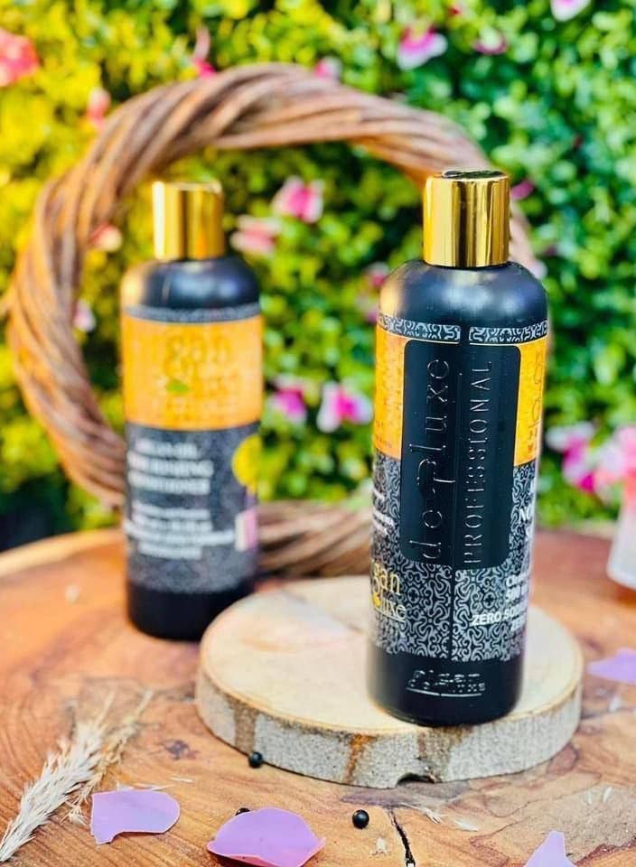 أرغان ديلوكس مجموعة الأرجان ديلوكس – العناية الكاملة بالشعر  الشامبو500 مل  والبلسم 500مل  بزيت الأرجان الأصلي | ترطيب، علاج، تكثيف ولمعان طبيعي - Image 3