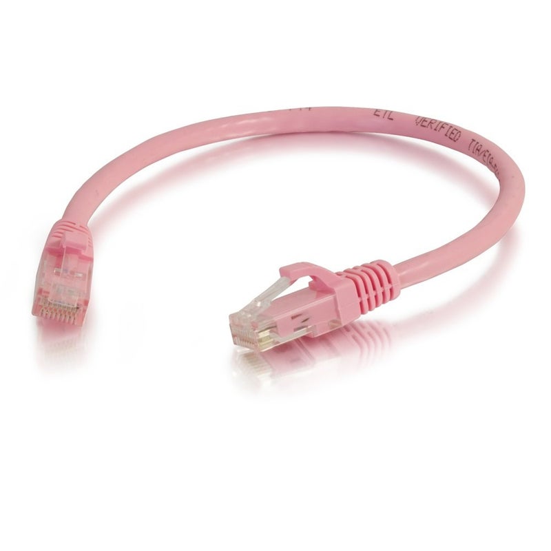 C2G Legrand Cat6 Ethernet Cable, Snagless Unshielded Cat6 Patch Cable, Pink Network Patch Cable, 3 Foot Snagless UTP Ethernet Cable, 1 Count, C2G 04045 - Image 1