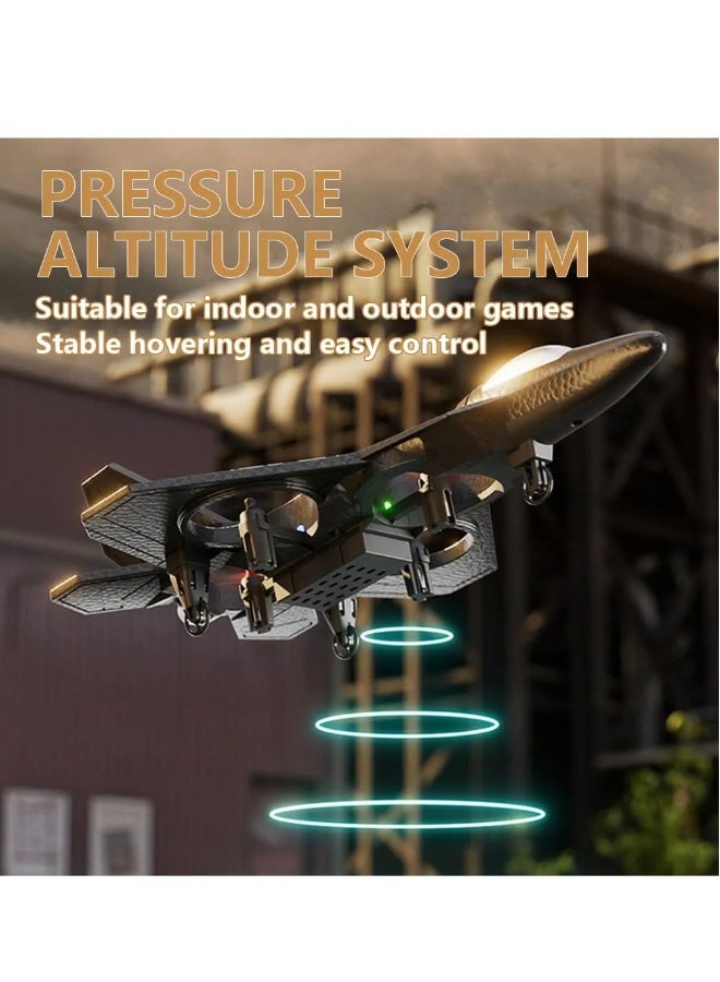 ملبوس طائرة هليكوبتر RC للأطفال LO712، طائرة مقاتلة كهربائية بتردد 2.4GHz، طائرة كوادكوبتر مع دحرجة ثلاثية الأبعاد، لعبة هدايا بإضاءة رائعة، طائرة بهلوانية للطيران والهبوط للمبتدئين الأولاد (LO712) - Image 5