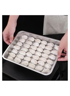 Excefore Dumpling Storage Box for Freezer, Stainless Steel Freezer Food Container with Lid and Mesh Rack Stackable Refrigerator Bins For Kitchen Storage Organizer  - Image 2