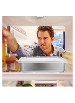 Excefore Dumpling Storage Box for Freezer, Stainless Steel Freezer Food Container with Lid and Mesh Rack Stackable Refrigerator Bins For Kitchen Storage Organizer  - Image 3