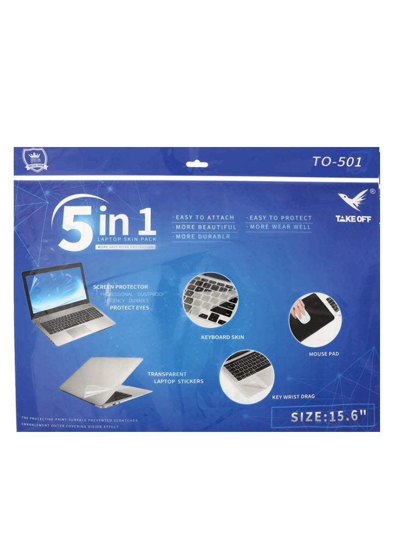 TAKEOFF Laptop Skin Protector Sticker 5 in 1 - Size 15.6 - Image 2