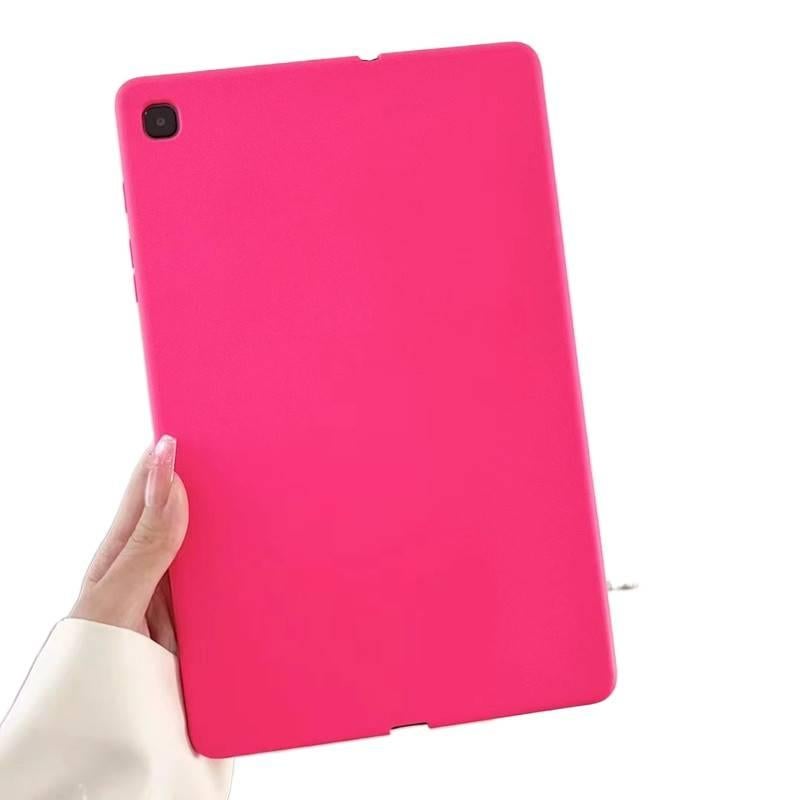 حافظة سامسونج تاب بظهر شفاف متوافقة مع Samsung Galaxy Tab S6 Lite / Samsung Galaxy Tab A9 Plus باللون أحمر مع غطاء حماية ووظيفة حامل وحمل يومي للتابلت بوظيفة حامل Samsung Tab Clea. - Image 1
