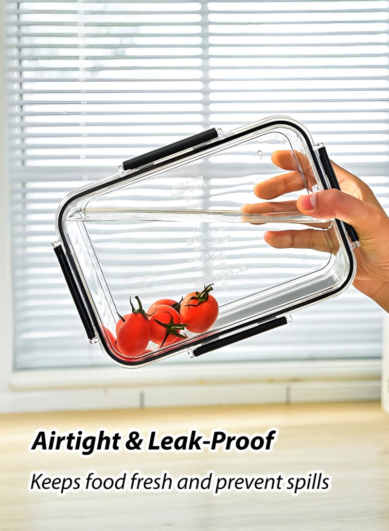 توشيونيكس مجموعة من 3 صناديق تخزين طعام محكمة الإغلاق عالية الجودة من اليابان، خالية من مادة BPA، مانعة للتسرب، قابلة للتكديس، موفرة للمساحة، للفاكهة والخضروات وتحضير الوجبات T114606 - Image 4