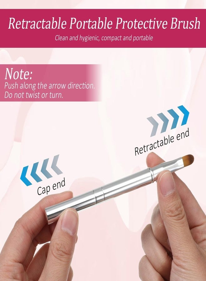 RupeeRise Dual-Ended Retractable Lip Makeup Brush, Portable Lipstick & Lip Gloss Applicator, Precision Cosmetic Tool for Travel Daily Use, 10.5 cm - Image 4