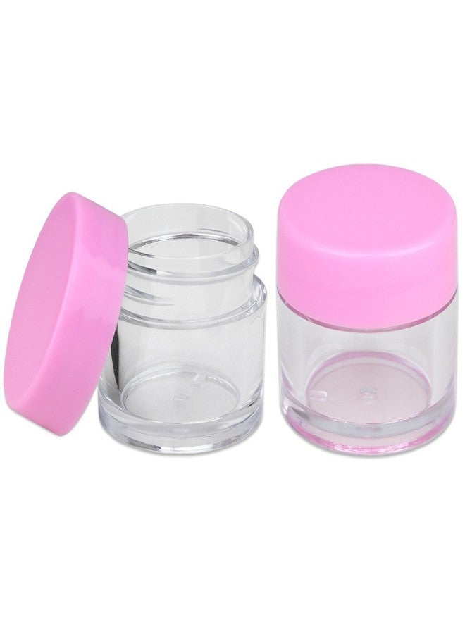 Beauticom High-Graded Quality 7 Grams/7 ML (Quantity: 24 Packs) Thick Wall Clear Plastic LEAK-PROOF Jars Container with PINK Lids for Cosmetic, Lip Balm, Lip Gloss, Creams, Lotions, Liquids - Image 4