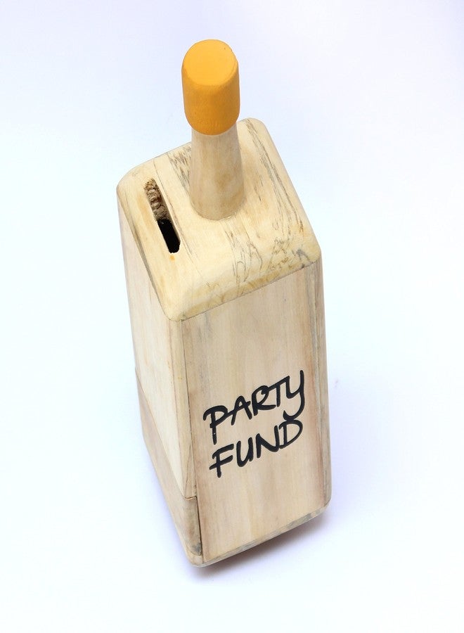 IVEI Wooden Piggy Bank Bottle Shaped Money Box - Piggy Bank for Adults - Handmade Wooden Coin Bank for Party Fund - Money Storage Box - Wooden Money Bank - Yellow - Image 3