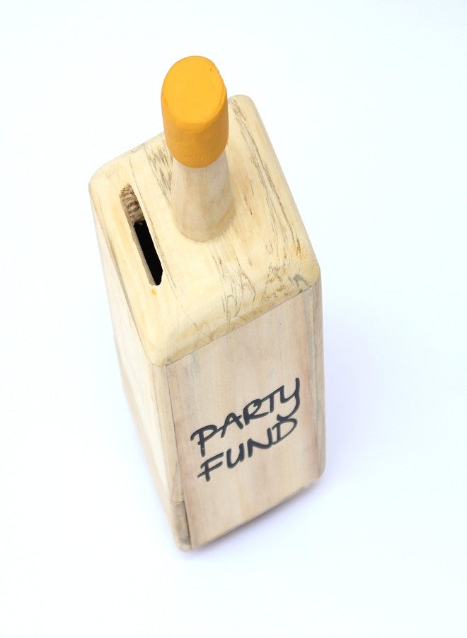 IVEI Wooden Piggy Bank Bottle Shaped Money Box - Piggy Bank for Adults - Handmade Wooden Coin Bank for Party Fund - Money Storage Box - Wooden Money Bank - Yellow - Image 2