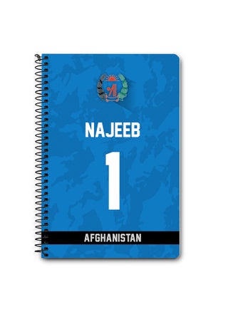 Designer A5 Spiral Notebook Memo Notepad Journal Player - Najibullah Zadran, Jersey Number -1 (With Logo) - pzsku/Z185E24934249F61CCA9FZ/45/_/1695038599/9cf9d7d6-8d0f-4e5d-8156-66d0a00c7e89
