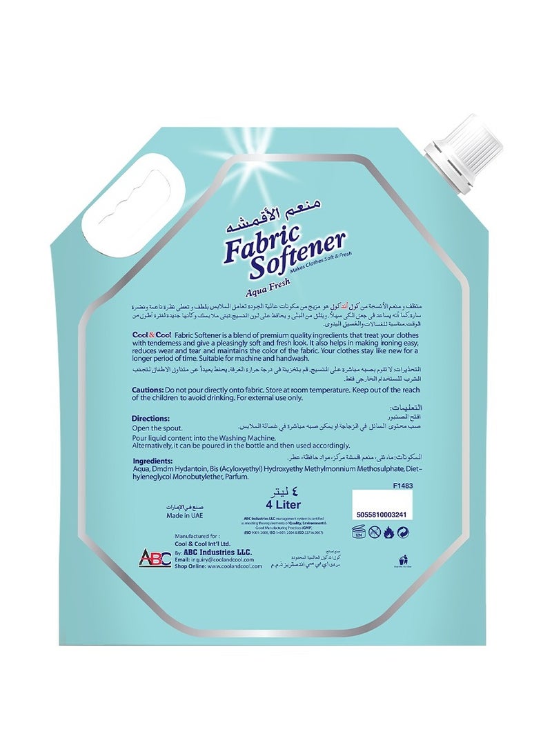 Cool & Cool Aqua Fresh Fabric Softener 4L  - Image 2