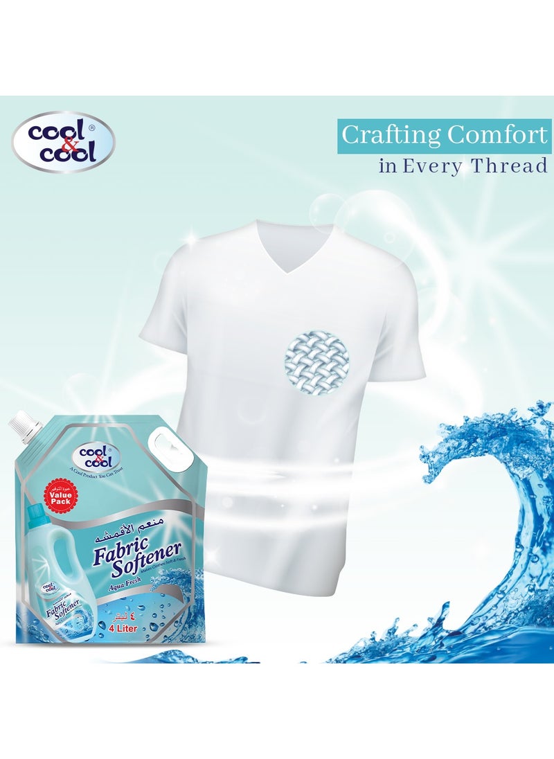 Cool & Cool Aqua Fresh Fabric Softener 4L  - Image 4