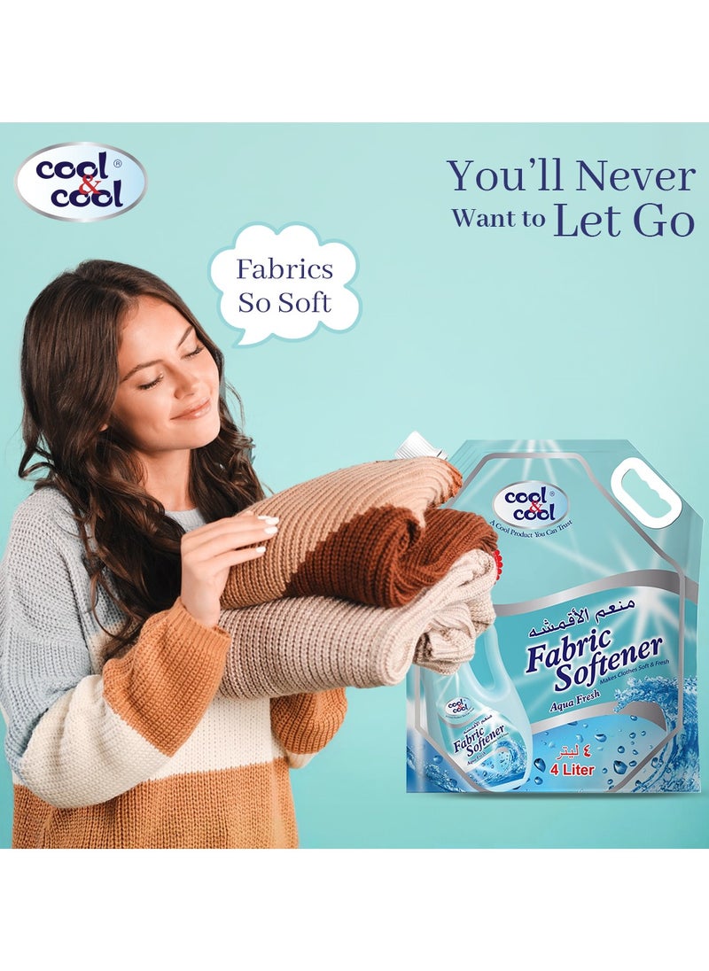 Cool & Cool Aqua Fresh Fabric Softener 4L  - Image 5
