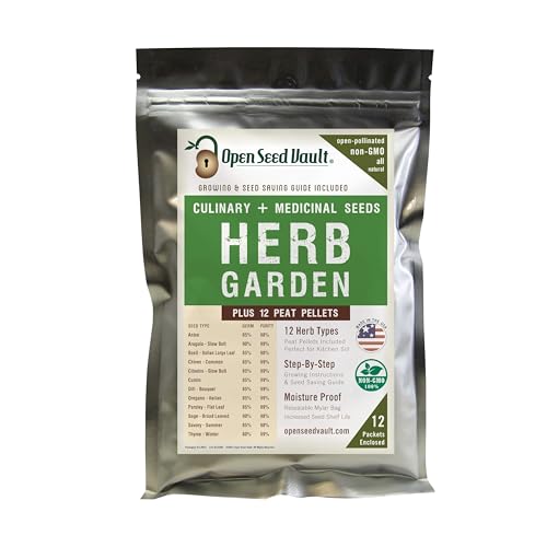 Open Seed Vault | 4,000 Heirloom Seeds | 12 Variety Pack of Herb Seeds | 2026 Season | Non GMO Vegetable and Fruit Seeds | Planting Outdoor & Indoor Garden | Gardening Starter Kit High Yield Produce - Image 1