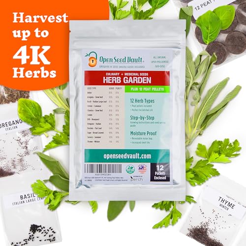 Open Seed Vault | 4,000 Heirloom Seeds | 12 Variety Pack of Herb Seeds | 2026 Season | Non GMO Vegetable and Fruit Seeds | Planting Outdoor & Indoor Garden | Gardening Starter Kit High Yield Produce - Image 3