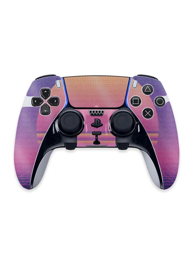 MIGHTY SKINS Mightyskins Glossy Glitter Skin Compatible With Ps5 Dualsense Edge Controller Synthwave Sunset | Protective, Durable High Gloss Glitter Finish | Easy To Apply | Made In The Usa - Image 1