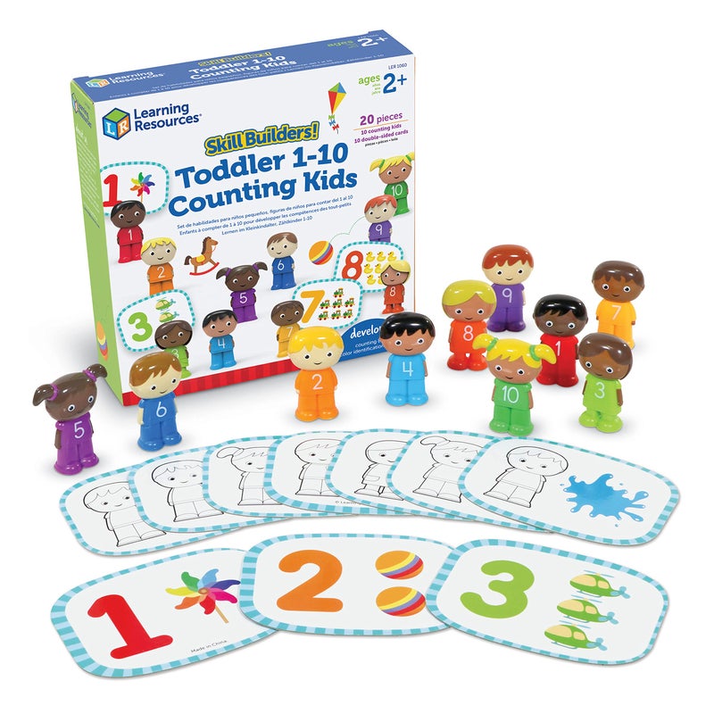 Learning Resources Skill Builders! Toddler 1-10 Counting Kids - 20 Pieces, Ages 2+ Toddler Learning Activities, Educational Activities for Toddlers, Preschool Must Haves - Image 1