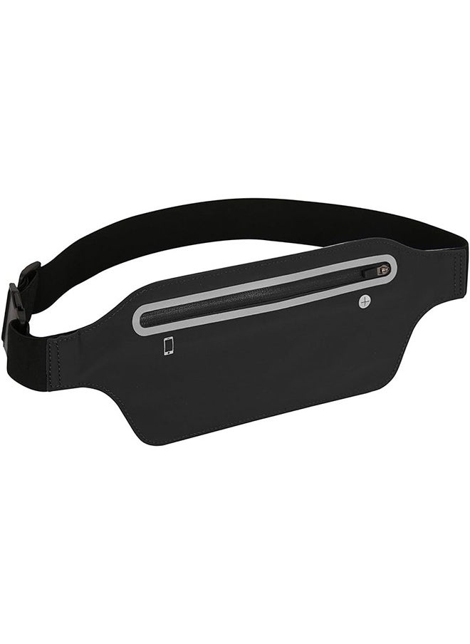 Generic - Running Belts for Women Waterproof Running Waist Pouch Phone Holder Adjustable Sports Money Belt with Headphone Port Slim Running Belt for Women  Men,Running Waist Pack Phone Holder 33x69CM Black - Image 1
