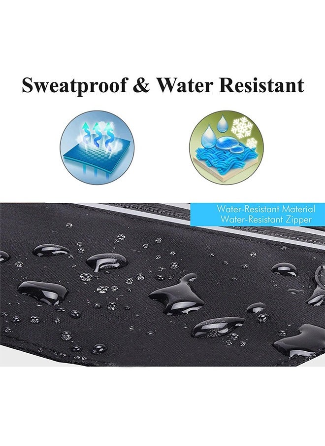 Generic - Running Belts for Women Waterproof Running Waist Pouch Phone Holder Adjustable Sports Money Belt with Headphone Port Slim Running Belt for Women  Men,Running Waist Pack Phone Holder 33x69CM Black - Image 1