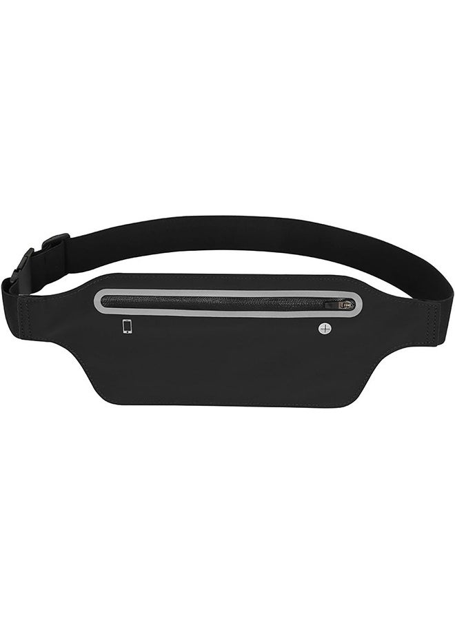 Generic - Running Belts for Women Waterproof Running Waist Pouch Phone Holder Adjustable Sports Money Belt with Headphone Port Slim Running Belt for Women  Men,Running Waist Pack Phone Holder 33x69CM Black - Image 1