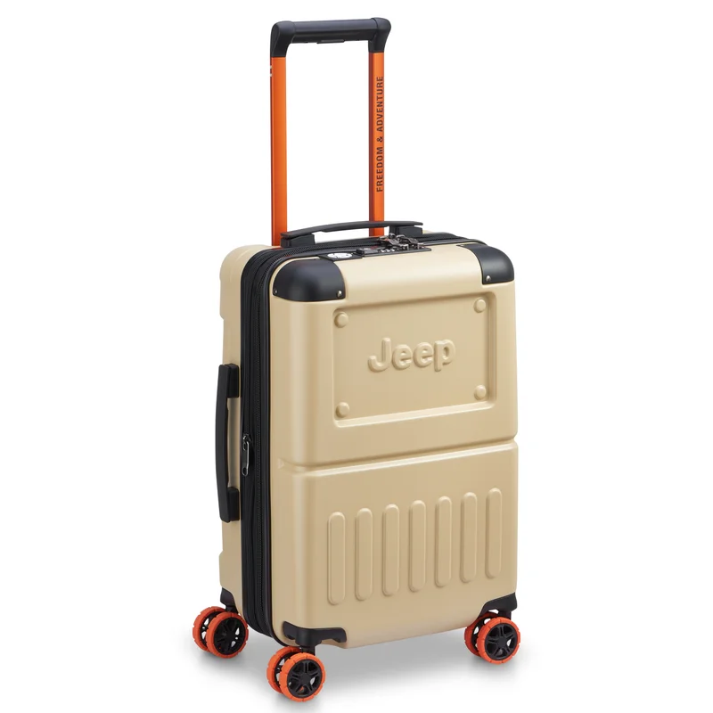 Jeep Jh002B 55 cm Hardcase 4 Double Wheel  Expandable Cabin Lugggae  Trolley Warm Sand