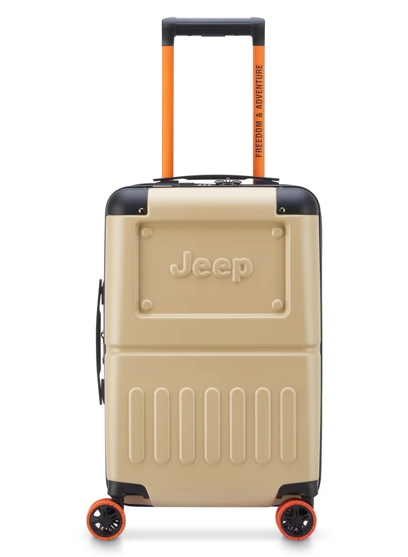 جيب Jh002B 55 cm Hardcase 4 Double Wheel  Expandable Cabin Lugggae  Trolley Warm Sand