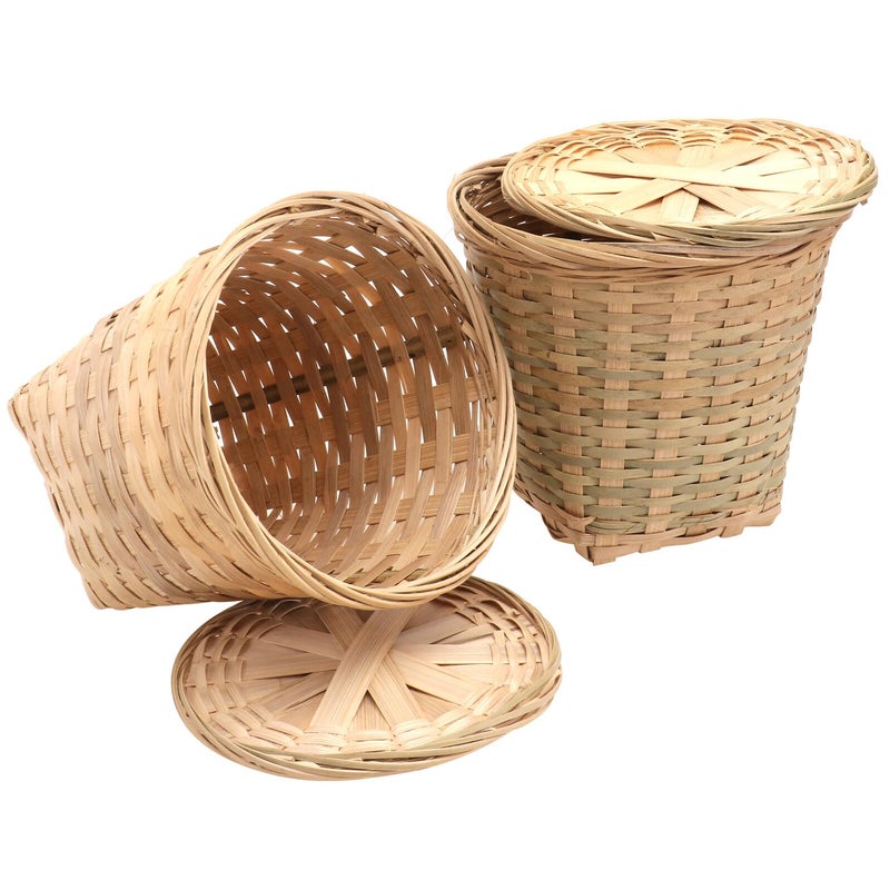 Woven Egg Storage Basket Set 2pcs 16x14cm Kitchen Pantry Organizer Decorative Holder - Image 2