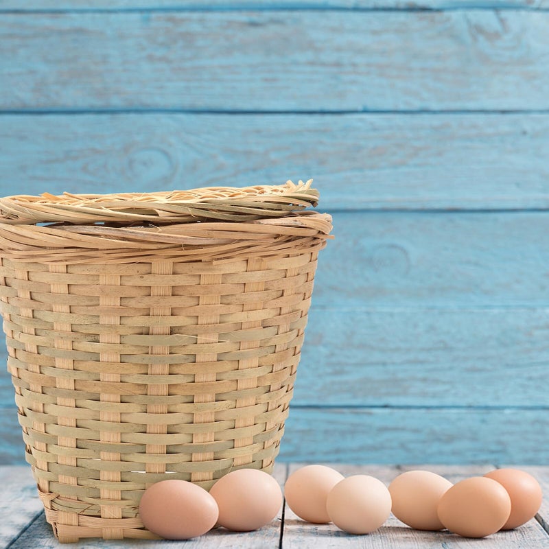 Woven Egg Storage Basket Set 2pcs 16x14cm Kitchen Pantry Organizer Decorative Holder - Image 5