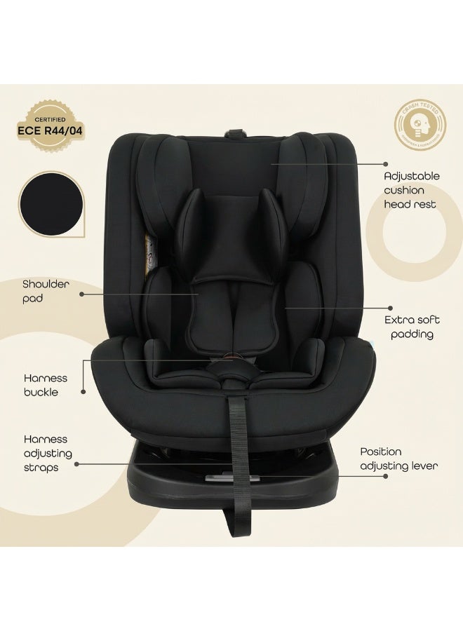 مقعد سيارة للأطفال بتدوير 360° مع نظام ISOFIX – مقعد أمان قابل للتحويل (المجموعة 0+/1/2/3، من 0 إلى 36 كجم، حتى 12 سنة) مع إمالة ومسند رأس قابل للتعديل - Image 3